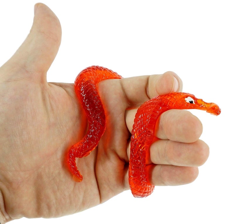 JA-RU Super Stretchy Sticky Reptiles Snake, Lizard & Alligator (3 Units Assorted) Prank Squishy Sticky Toy Party Favors Toy for Kids, Pinata Filler, Bulk Toys, Snap Hand Like Fidget Toy. 429-3A - Image 5