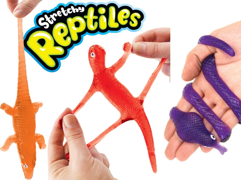 JA-RU Super Stretchy Sticky Reptiles Snake, Lizard & Alligator (3 Units Assorted) Prank Squishy Sticky Toy Party Favors Toy for Kids, Pinata Filler, Bulk Toys, Snap Hand Like Fidget Toy. 429-3A - Image 2