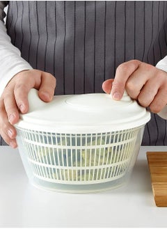 Festive Gallery Salad Spinner Green/White 22x22x13cm  - Image 4