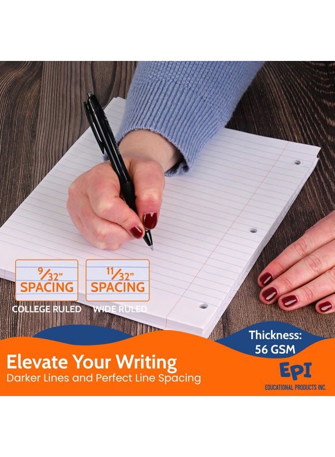 EPI Filler Paper, College Ruled Loose Leaf, 150 Sheet, 10.5 x 8 Inch, Pack of 6 - Image 5