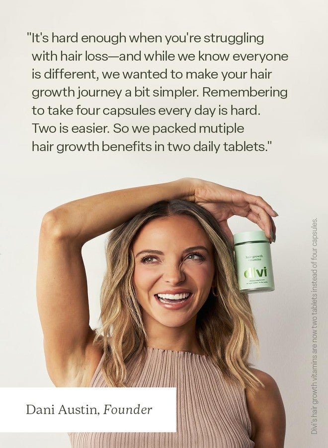 Divi Hair Growth Vitamins for Women and Men - Made with Clean, Vegan, and Science-Backed Ingredients - Promotes Hair Growth, Reduces Shedding, Boosts Thickness and Fullness - 30 Day Supply, 60 Count - Image 4