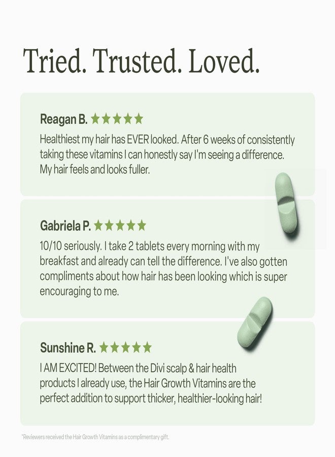 Divi Hair Growth Vitamins for Women and Men - Made with Clean, Vegan, and Science-Backed Ingredients - Promotes Hair Growth, Reduces Shedding, Boosts Thickness and Fullness - 30 Day Supply, 60 Count - Image 3