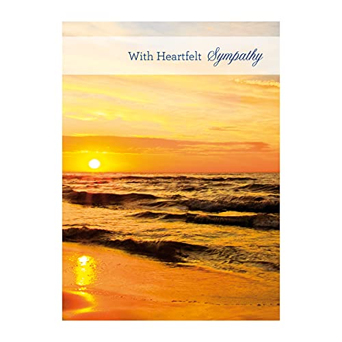 Paper Craft IG75109-RE Religious Sympathy Card Assortment Box with Envelopes, 12 Cards, 4.75'' W x 6.5'' H, Sunset Photography - Image 5