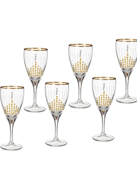 A set of 6 Turkish-made juice glasses with elegant and unique designs