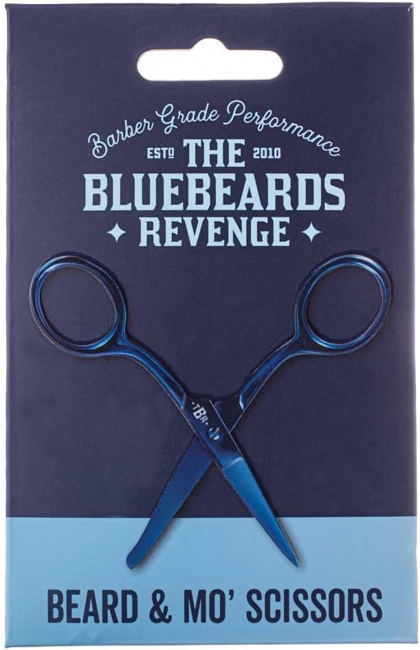 The Bluebeards Revenge Beard Mo Scissors in Metallic Blue - Image 5