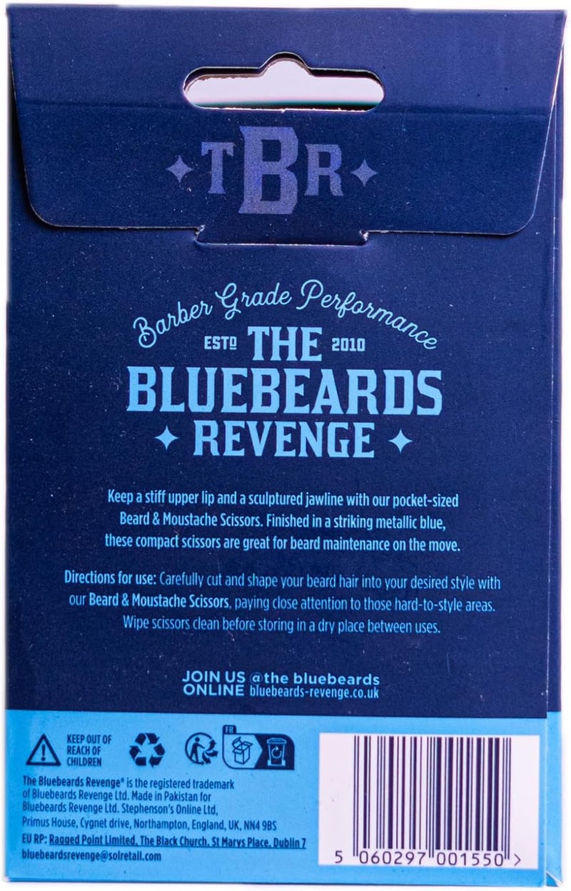 The Bluebeards Revenge Beard Mo Scissors in Metallic Blue - Image 4