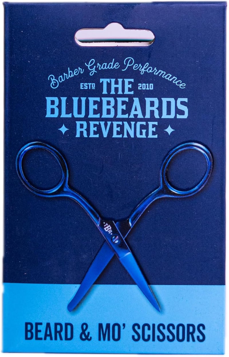 The Bluebeards Revenge Beard Mo Scissors in Metallic Blue - Image 2