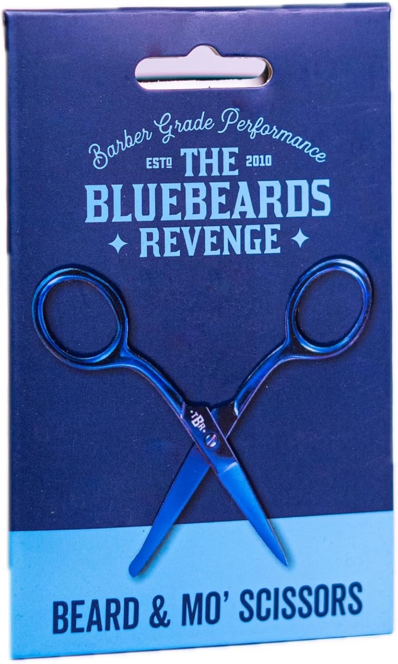 The Bluebeards Revenge Beard Mo Scissors in Metallic Blue - Image 3