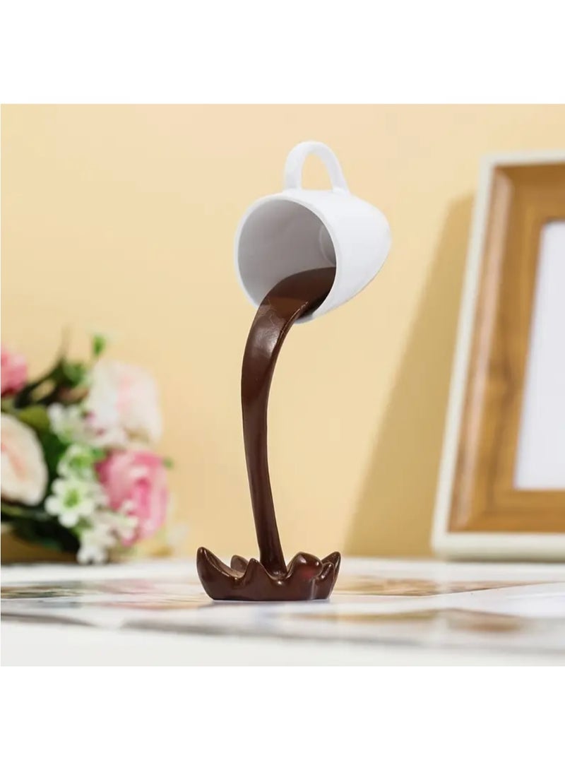 Coffee cup décor | Resin decoration | Indoor decoration | Outdoor décor | Table ornament | Art décor | Coffee lover gift | Home decoration | Office décor | Creative resin art - Image 1