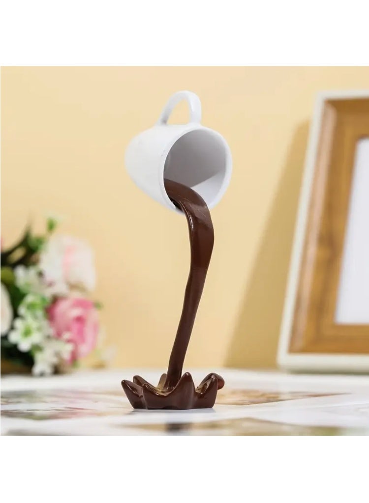 Coffee cup décor | Resin decoration | Indoor decoration | Outdoor décor | Table ornament | Art décor | Coffee lover gift | Home decoration | Office décor | Creative resin art - Image 2