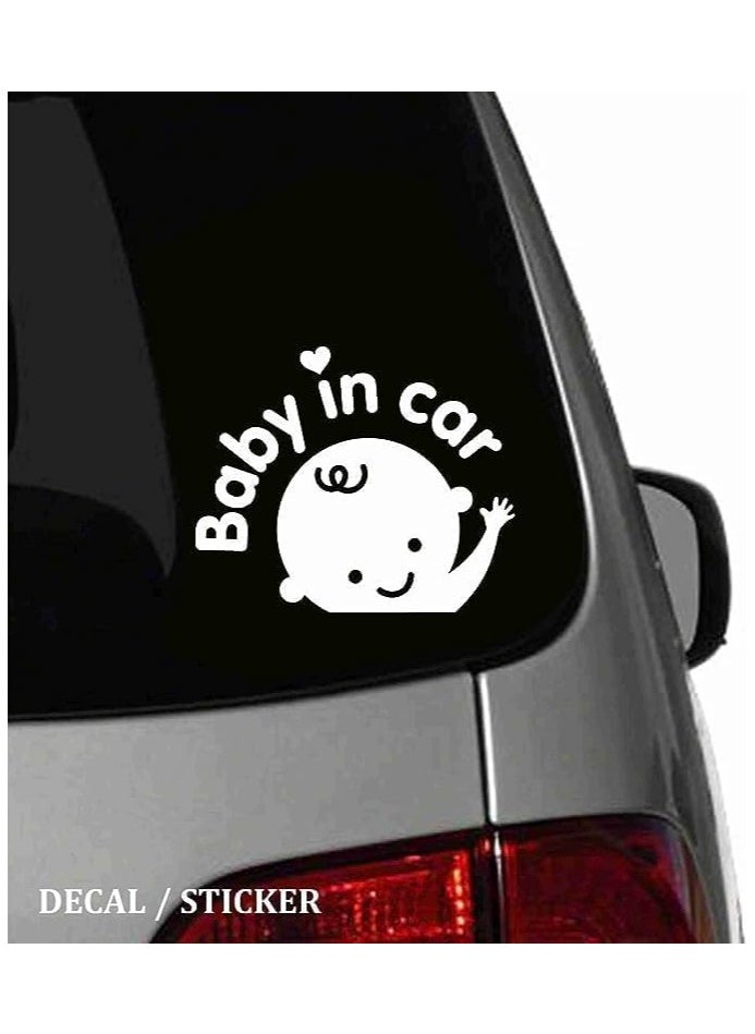 PPS TRADING Baby on Board Car Sign for Car Rear Window, Reflective Vehicle Car Signs, Kids Safety Warning Sign Universal Fit, 2 Pcs Baby On Board Waterproof Stickers (Black)  - Image 2