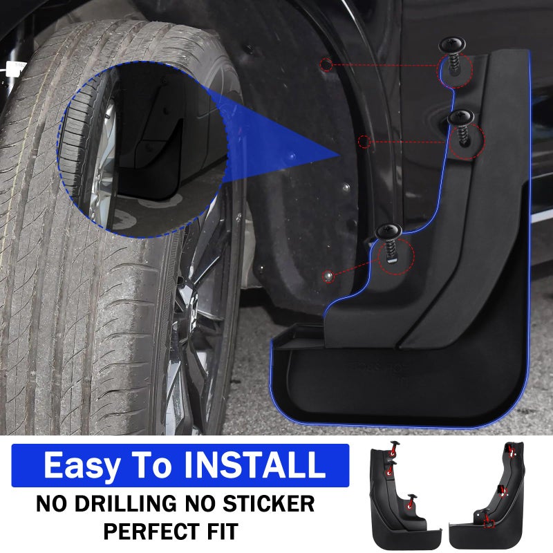 Peleus Upgraded Mud Flaps Mud Guards for Honda CRV 2023 2024 2025 2026 Aerodynamic Mud Flaps Splash Guards Fenders for Honda CRV 2023 2024 2025 Accessories Set of 4 Mudguards Mudflaps - Image 4