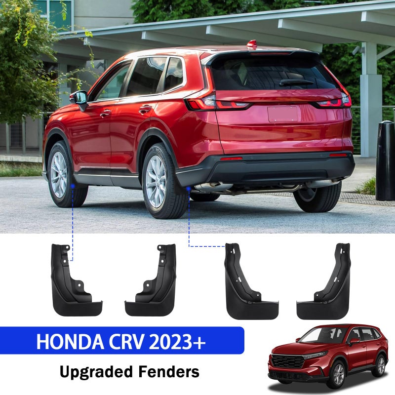 Peleus Upgraded Mud Flaps Mud Guards for Honda CRV 2023 2024 2025 2026 Aerodynamic Mud Flaps Splash Guards Fenders for Honda CRV 2023 2024 2025 Accessories Set of 4 Mudguards Mudflaps - Image 2