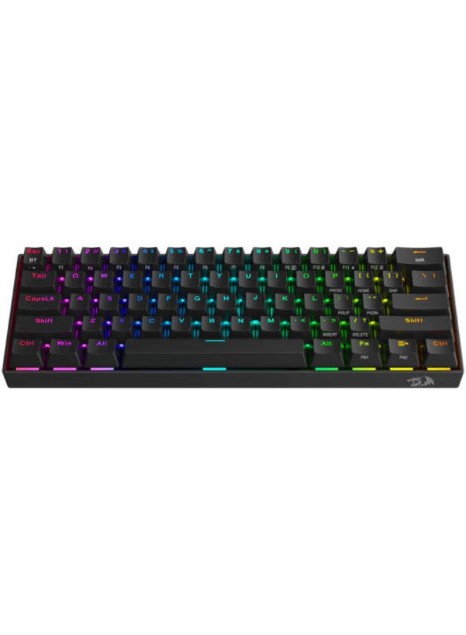 ريدراجون K530 Pro Draconic 60% لوحة مفاتيح ميكانيكية RGB لاسلكية، بلوتوث/2.4 جيجا هرتز/سلكية 3 أوضاع 61 مفتاحًا لوحة مفاتيح ألعاب مدمجة مع مقبس قابل للتبديل بنسبة 100%، ثنائي الفينيل متعدد الكلور مثبت على لوحة التعديل الحر ومفتاح بني ملموس - Image 5