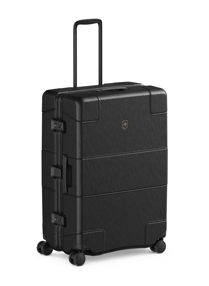 فيكترونوكس Lexicon Framed Series Large 75cm Hardside 4 Double Wheel Check-In Luggage Trolley Black
