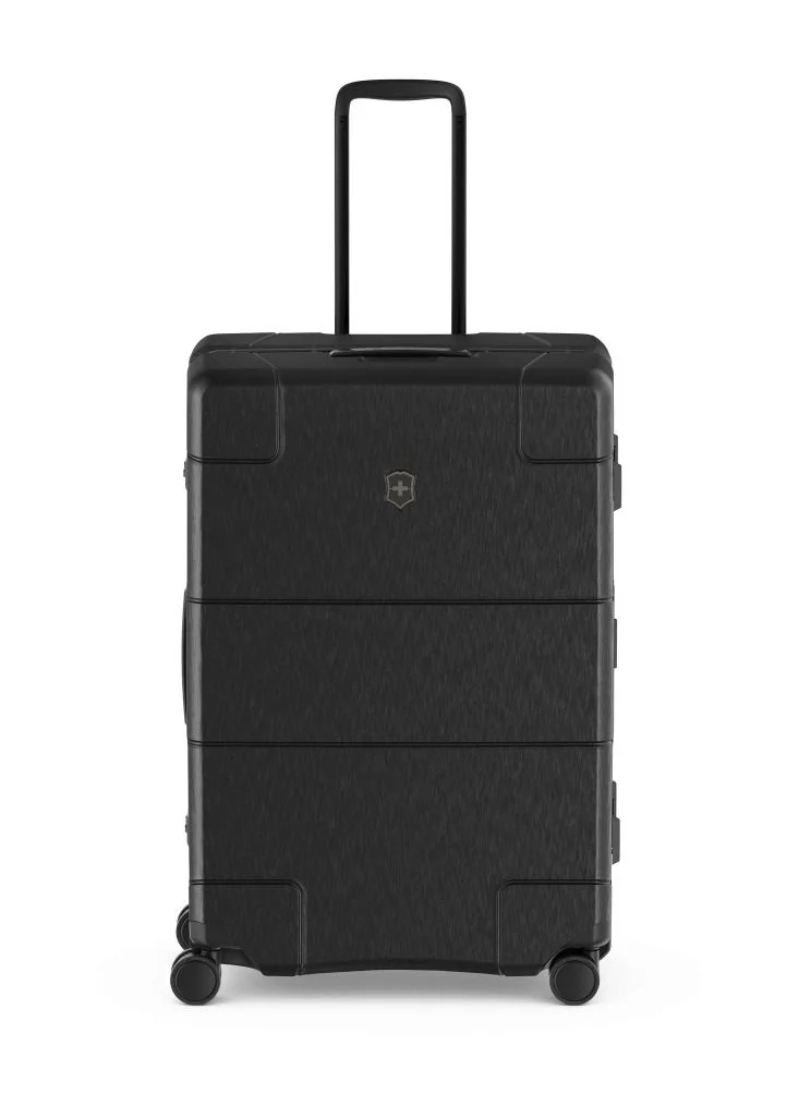 فيكترونوكس Lexicon Framed Series Large 75cm Hardside 4 Double Wheel Check-In Luggage Trolley Black