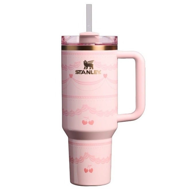 Stanley The X LoveShackFancy Holiday Quencher,Stainless Steel Vacuum Insulated Tumbler with Lid and Straw for Water, Iced Tea or Coffee, Smoothie and More 40 OZ, Presented in Elegant Gift-Ready Packaging - Image 1