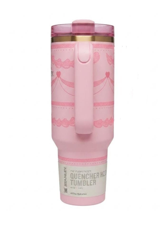 Stanley The X LoveShackFancy Holiday Quencher,Stainless Steel Vacuum Insulated Tumbler with Lid and Straw for Water, Iced Tea or Coffee, Smoothie and More 40 OZ, Presented in Elegant Gift-Ready Packaging - Image 3