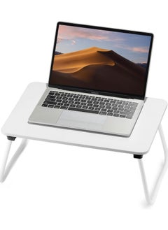 JANTENS Laptop Bed Tray Table, Foldable Laptop Bed Table, Portable Standing Desk, Foldable Laptop Tablet Table for Bed Sofa Floor (White)  - Image 5