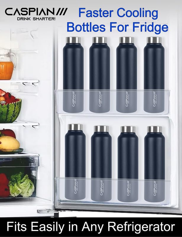 CASPIAN /// Astra ISI Certified Stainless Steel Water Bottle 1ltr. (R Blue, 1 Litre, Set of 3) | Leak Proof Thunder for Fridge Home Office Travel School Kids Boys Girls Adults Sports Gym Yoga|BPA Free - Image 4
