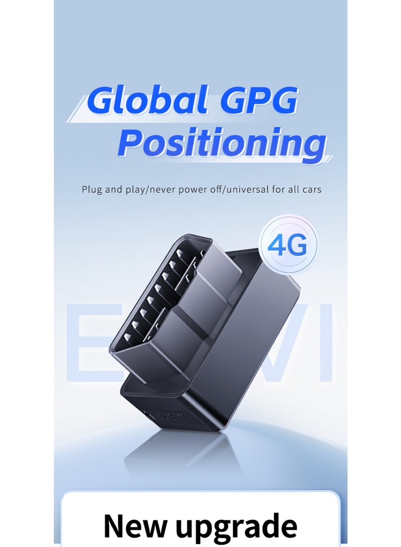 جهاز تتبع المركبات OBD 4G GPS، عرض سرعة السيارة في الوقت الفعلي، تتبع عالمي، توصيل وتشغيل، LBS BDS، تحديد الموقع الجغرافي، تنبيه تجاوز السرعة، تشغيل السجل، تحكم عن بعد عبر تطبيق، نظام تتبع ذكي مضاد للسرقة - Image 2