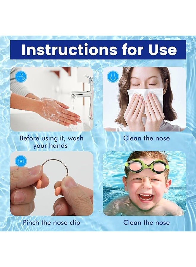 واي جيه 6 Piece Silicone الأنف مقابس السباحة الأنف كليب، واقي للماء التدريب الأنف حامي للبالغين الأطفال السباحة المنافسة - Image 5