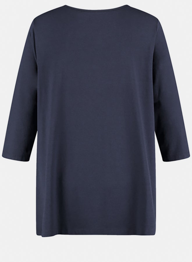 GERRY WEBER 3/4-Sleeve Top With A Glittering Front Print  - Image 5