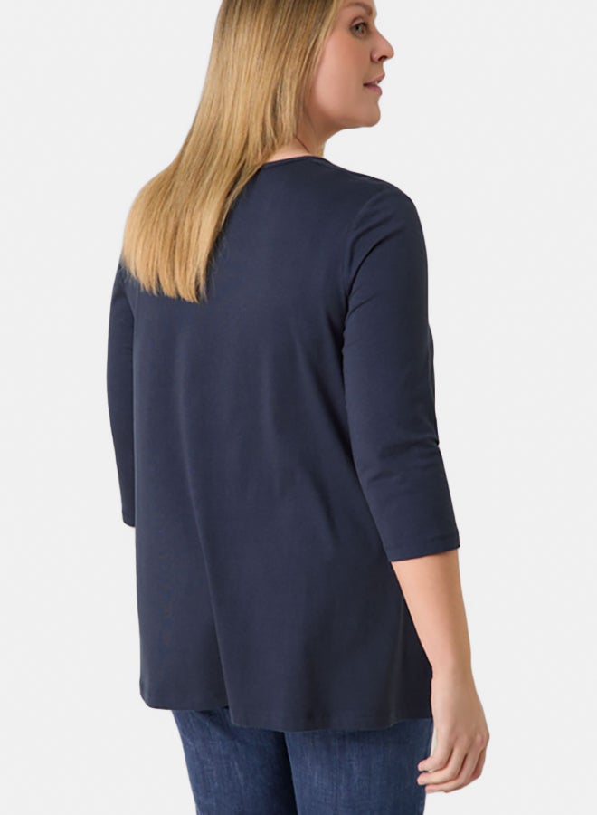 GERRY WEBER 3/4-Sleeve Top With A Glittering Front Print  - Image 2