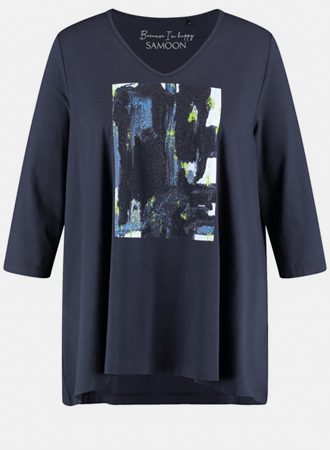 GERRY WEBER 3/4-Sleeve Top With A Glittering Front Print  - Image 4
