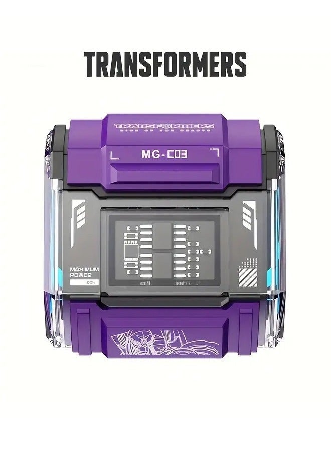 TRANSFORMERS Transformers MG-C03 Wireless Bluetooth Earbuds Gaming Headphones Long Battery Life Headset Low Latency HIFI Stereo Sound with Music Noise Cancellation Calls Purple  - Image 1