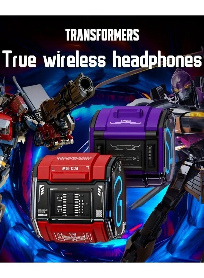 TRANSFORMERS Transformers MG-C03 Wireless Bluetooth Earbuds Gaming Headphones Long Battery Life Headset Low Latency HIFI Stereo Sound with Music Noise Cancellation Calls Purple  - Image 3