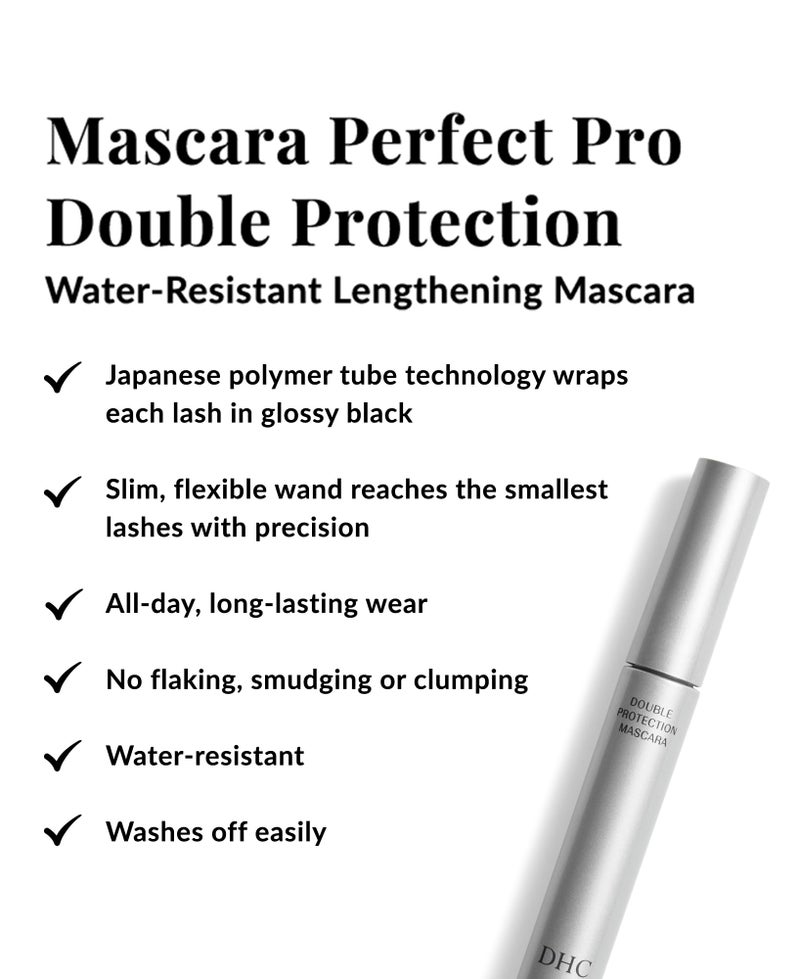 DHC Mascara Perfect Pro Double Protection, Black, .17 oz (5g) Net wt. - Image 2