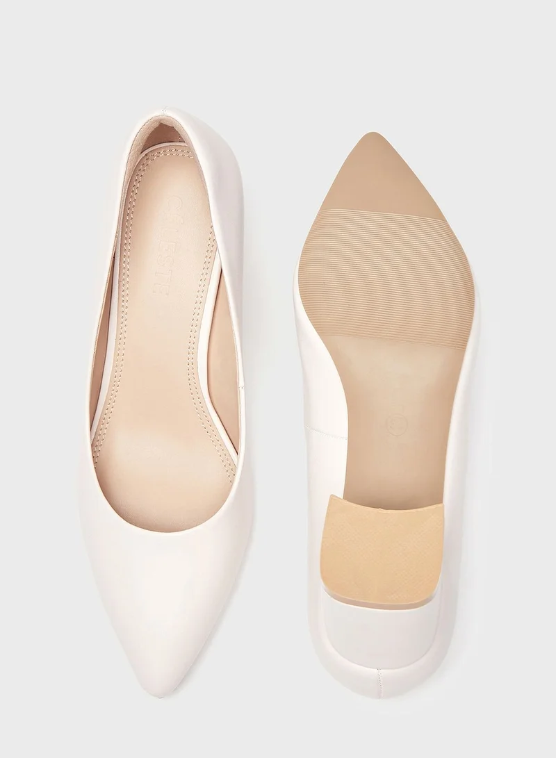 Celeste Close Toe Mid Heel Pumps