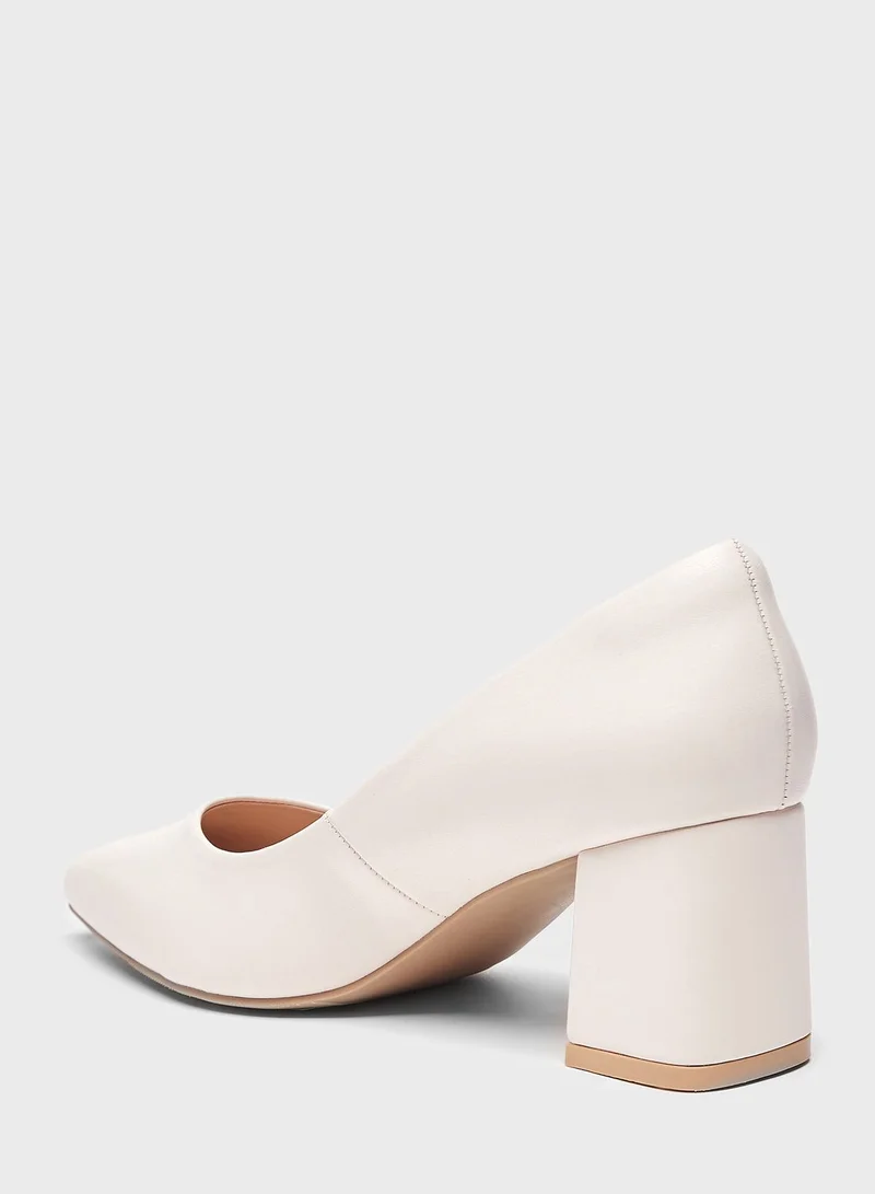 Celeste Close Toe Mid Heel Pumps