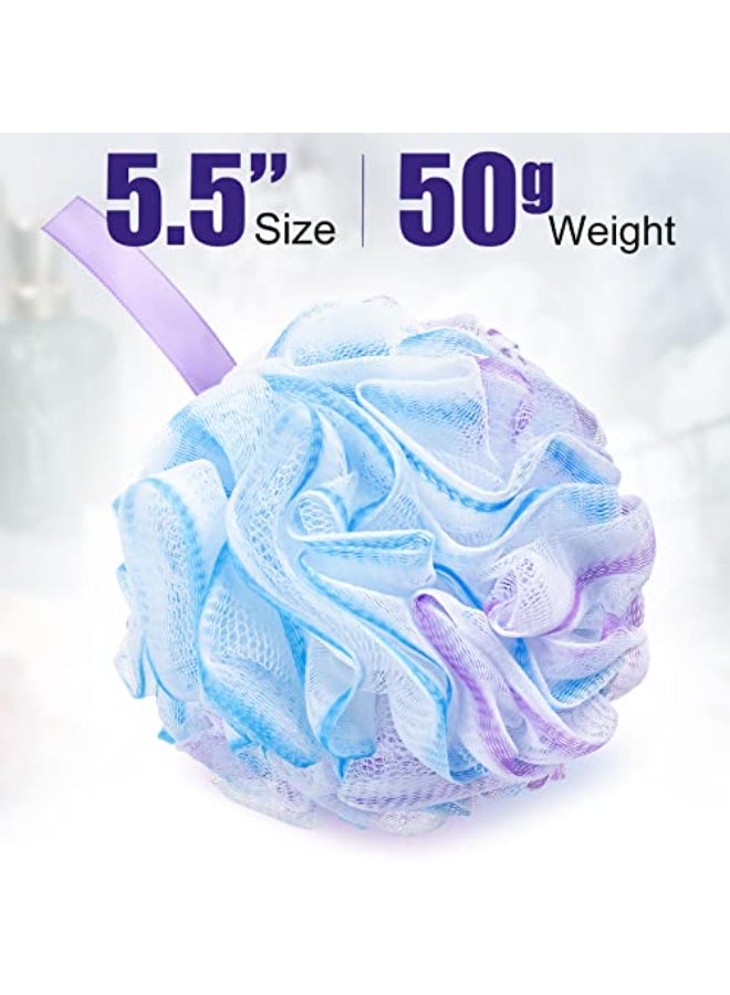 Shellwei 48 Pack Bath Sponge Shower Loofahs Bulk Pack 50g Soft Net Body Scrubber Shower Pouf Sponge Ball Body Mesh Pouf Exfoliating Bath Scrunchies for Men and Women - Image 3