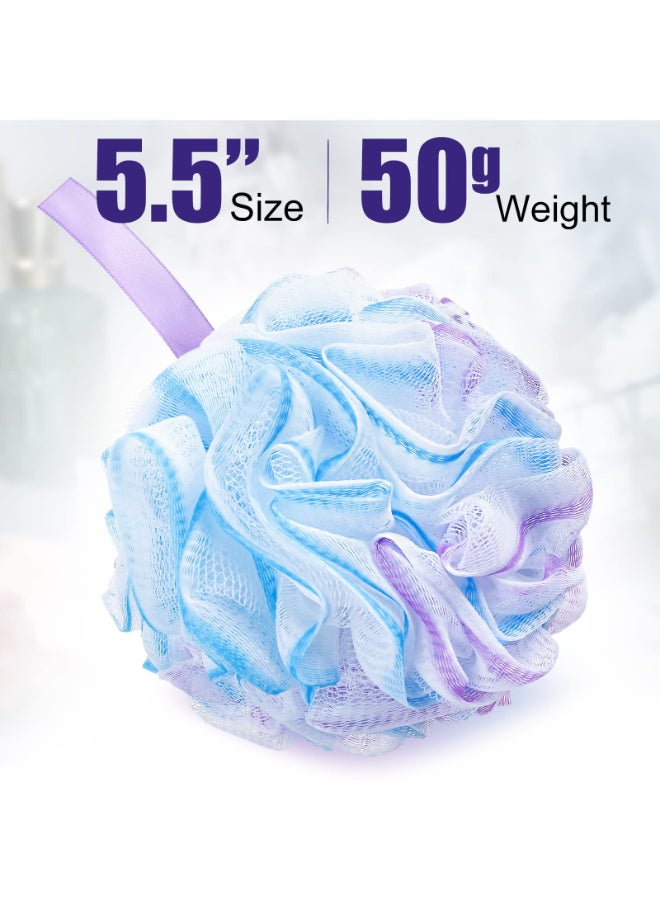 Shellwei 48 Pack Bath Sponge Shower Loofahs Bulk Pack 50g Soft Net Body Scrubber Shower Pouf Sponge Ball Body Mesh Pouf Exfoliating Bath Scrunchies for Men and Women - Image 4