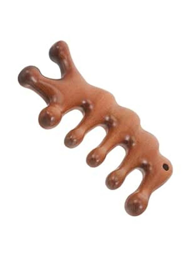 Natural Sandalwood Scalp Massage Comb For Curly Hair Static Design Promotes Circulation Relieves Headaches - Image 1
