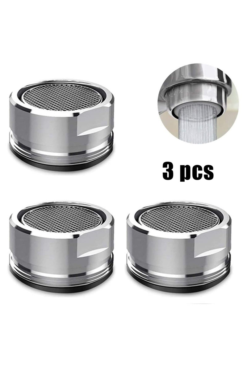 erorex 3PCS Brass Water Saving Faucet Tap Aerator M24 Thread Bathroom Faucet Bubbler Stainless Steel Rep... - Image 1