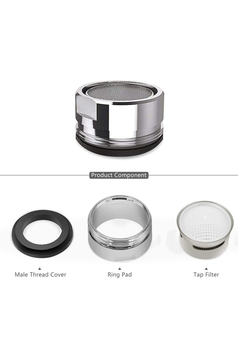 erorex 3PCS Brass Water Saving Faucet Tap Aerator M24 Thread Bathroom Faucet Bubbler Stainless Steel Rep... - Image 4