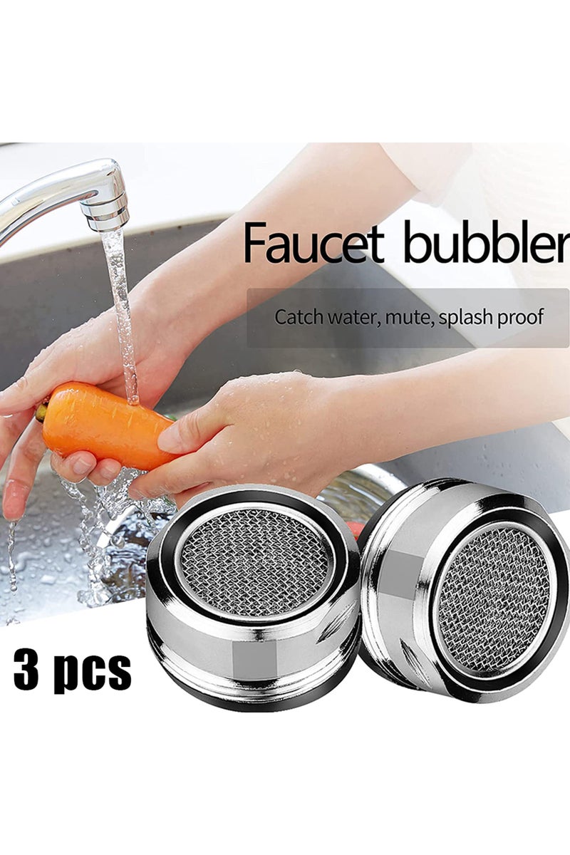 erorex 3PCS Brass Water Saving Faucet Tap Aerator M24 Thread Bathroom Faucet Bubbler Stainless Steel Rep... - Image 3