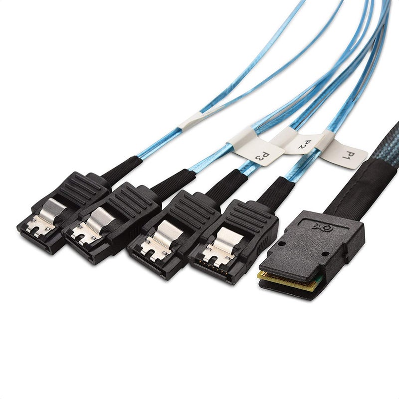 Cable Matters Internal Mini SAS to SATA Cable 3.3 Feet (SFF-8087 to SATA Forward Breakout) - Image 1