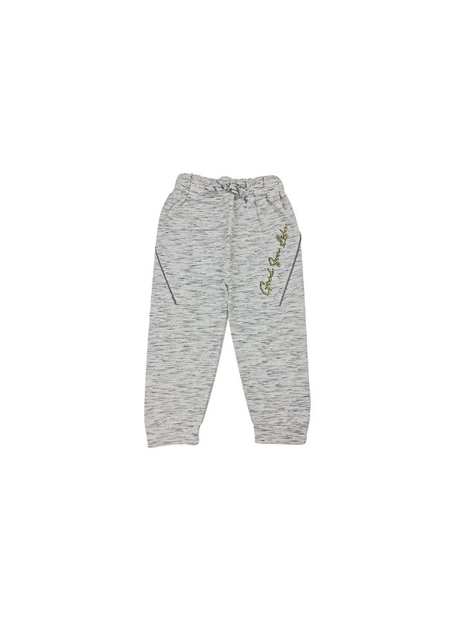 طقم كاليفورنيا للأولاد من القطن مكون من قطعتين، سويت شيرت بطبعة جرافيكية "Passion" وبنطال رياضي رمادي، ملابس رياضية كاجوال بأكمام طويلة للارتداء اليومي، للأعمار من 1 إلى 6 سنوات - Image 5