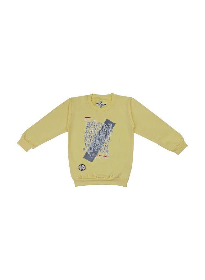 طقم كاليفورنيا للأولاد من القطن مكون من قطعتين، سويت شيرت بطبعة جرافيكية "Passion" وبنطال رياضي رمادي، ملابس رياضية كاجوال بأكمام طويلة للارتداء اليومي، للأعمار من 1 إلى 6 سنوات - Image 3