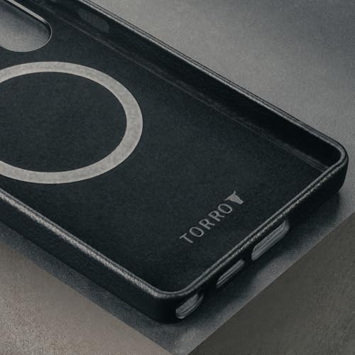 TORRO Premium Leather Case Compatible with Samsung Galaxy S25 Ultra 5G (6.9”) 2025 – Genuine Leather Ultra Slim Bumper Cover (Qi2 / MagSafe Charging Compatible) Black - Image 5