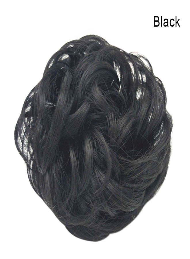 Messy Hair Bun Scrunchie Hair Piece Extension with Elastic Rubber Band Ponytail Hair Extensions Updo Chignon Donut Ponytail Hairpiece Synthetic Tousled Hair Scrunchies for Women - Image 2