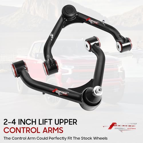 Autoptzxd 2-4" Upper Control Arms for 1999-2006 Chevy Silverado 1500/GMC Sierra 1500, Suspension Front Tubular Control Arm for 2000-2006 Suburban Yukon XL 1500 with Ball Joint, 2Pcs - Image 2