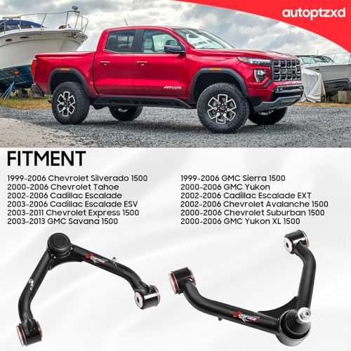 Autoptzxd 2-4" Upper Control Arms for 1999-2006 Chevy Silverado 1500/GMC Sierra 1500, Suspension Front Tubular Control Arm for 2000-2006 Suburban Yukon XL 1500 with Ball Joint, 2Pcs - Image 3