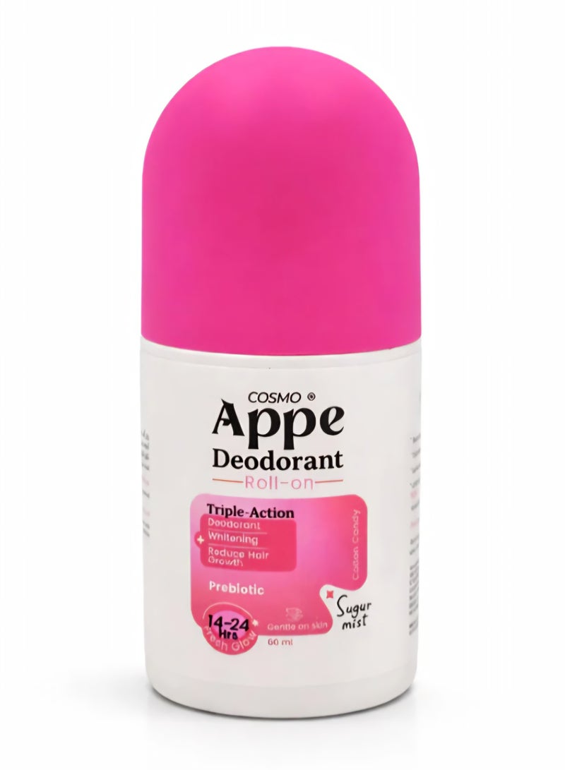 كوزمو ايب شوجر ميست مزيل عرق رول اون تريبل اكشن يفتح و يقلل نمو الشعر ٦٠ مل
