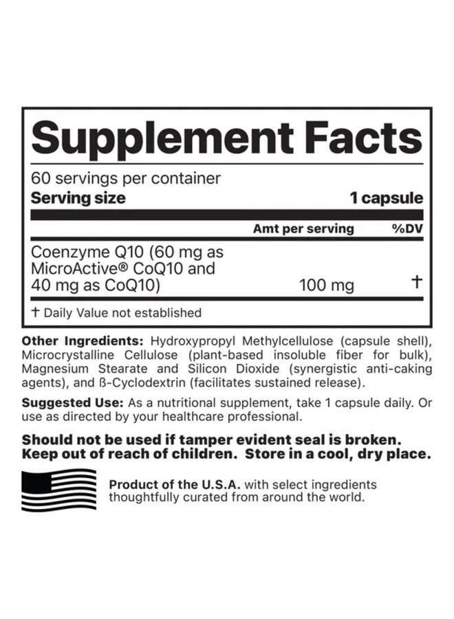 Jigsaw Health CoQ10 w/SRT | Heart Health Support | with Sustained Release Technology | 60 Capsules - Image 2