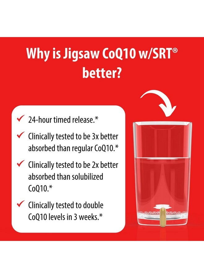 Jigsaw Health CoQ10 w/SRT | Heart Health Support | with Sustained Release Technology | 60 Capsules - Image 5